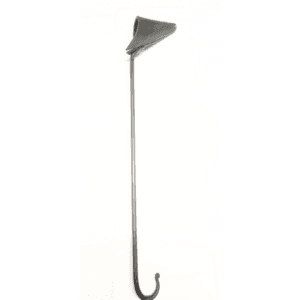 Hand-forged steel Flambadöh cone with long handle for open-fire basting