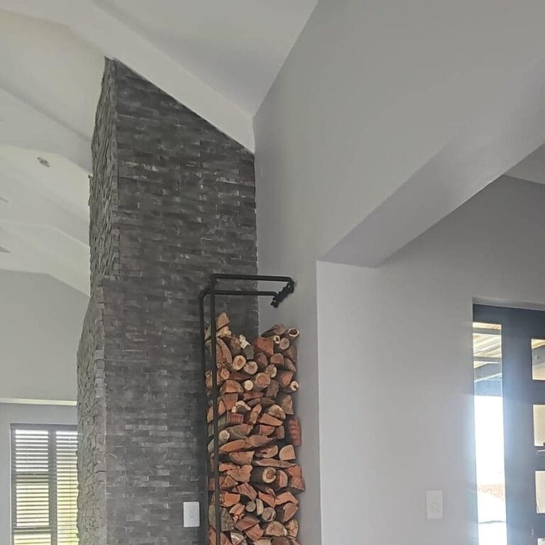Something a little different. wall mounted log holder